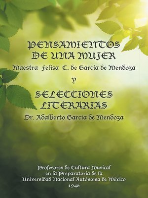 cover image of Pensamientos De Una Mujer Y Selecciones Literarias.